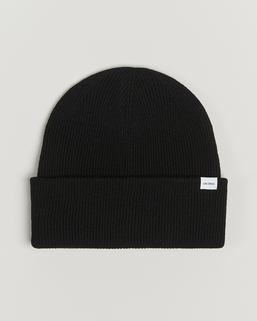 Herren | Les Deux Wayne Wool Beanie Black | LES DEUX | Wayne Wool Beanie Black