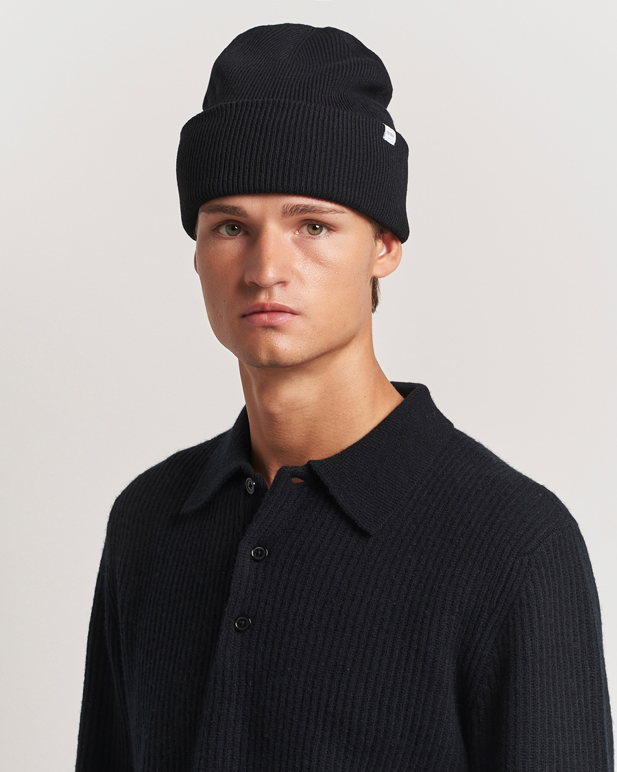 Herren | Les Deux Wayne Wool Beanie Black | LES DEUX | Wayne Wool Beanie Black