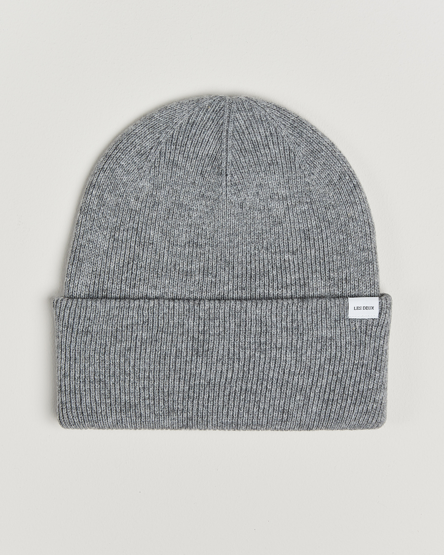 Herren | Les Deux Wayne Wool Beanie Grey Melange | LES DEUX | Wayne Wool Beanie Grey Melange