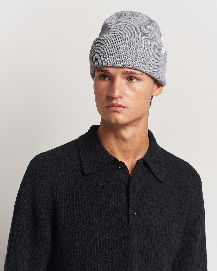 Herren | Les Deux Wayne Wool Beanie Grey Melange | LES DEUX | Wayne Wool Beanie Grey Melange