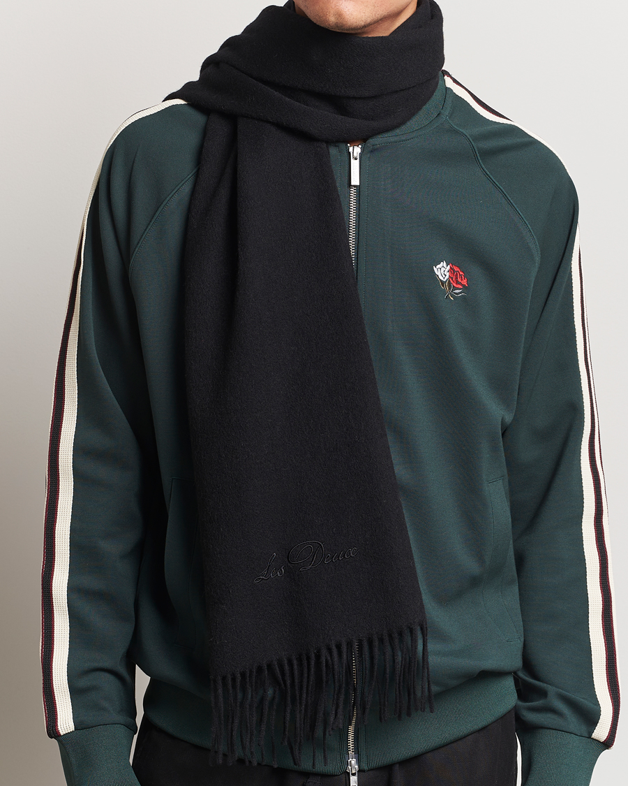 Herren | Les Deux Wayne Wool Scarf Black | LES DEUX | Wayne Wool Scarf Black