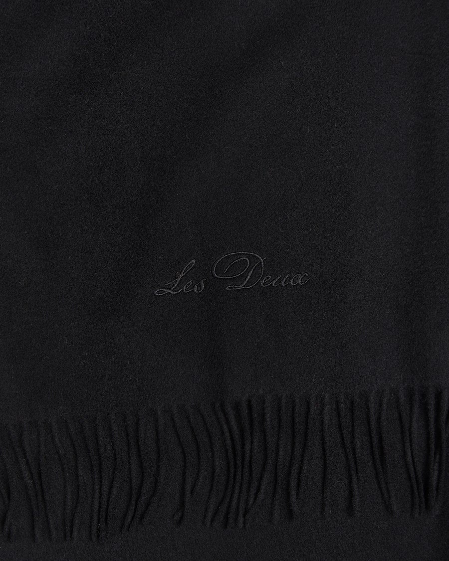 Herren | Les Deux Wayne Wool Scarf Black | LES DEUX | Wayne Wool Scarf Black