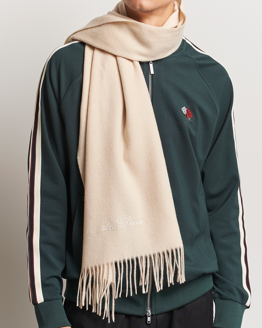 Herren | Les Deux Wayne Wool Scarf Ivory | LES DEUX | Wayne Wool Scarf Ivory