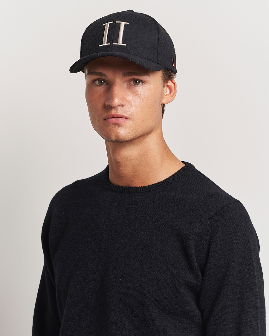 Herren | Les Deux Encore Wool Baseball Cap Black/Ivory | LES DEUX | Encore Wool Baseball Cap Black/Ivory
