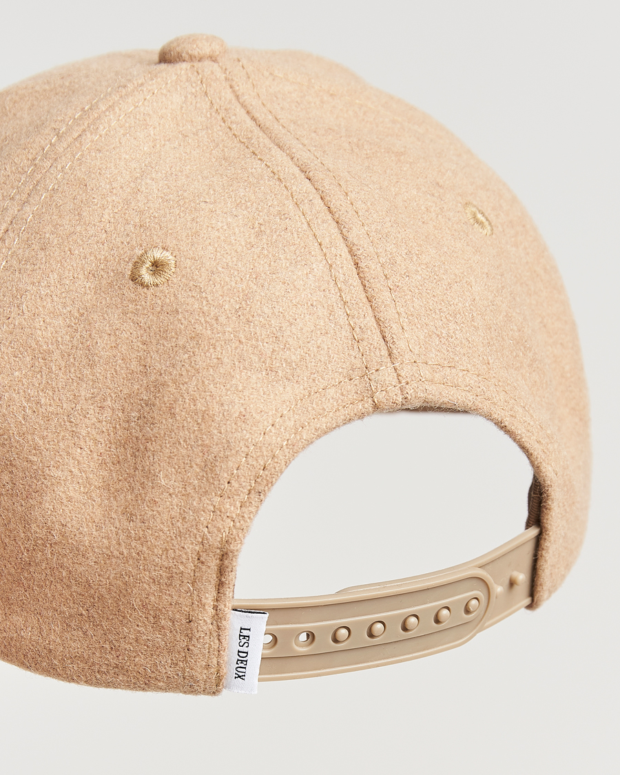 Herren | Les Deux Encore Wool Baseball Cap Dark Sand Melange | LES DEUX | Encore Wool Baseball Cap Dark Sand Melange
