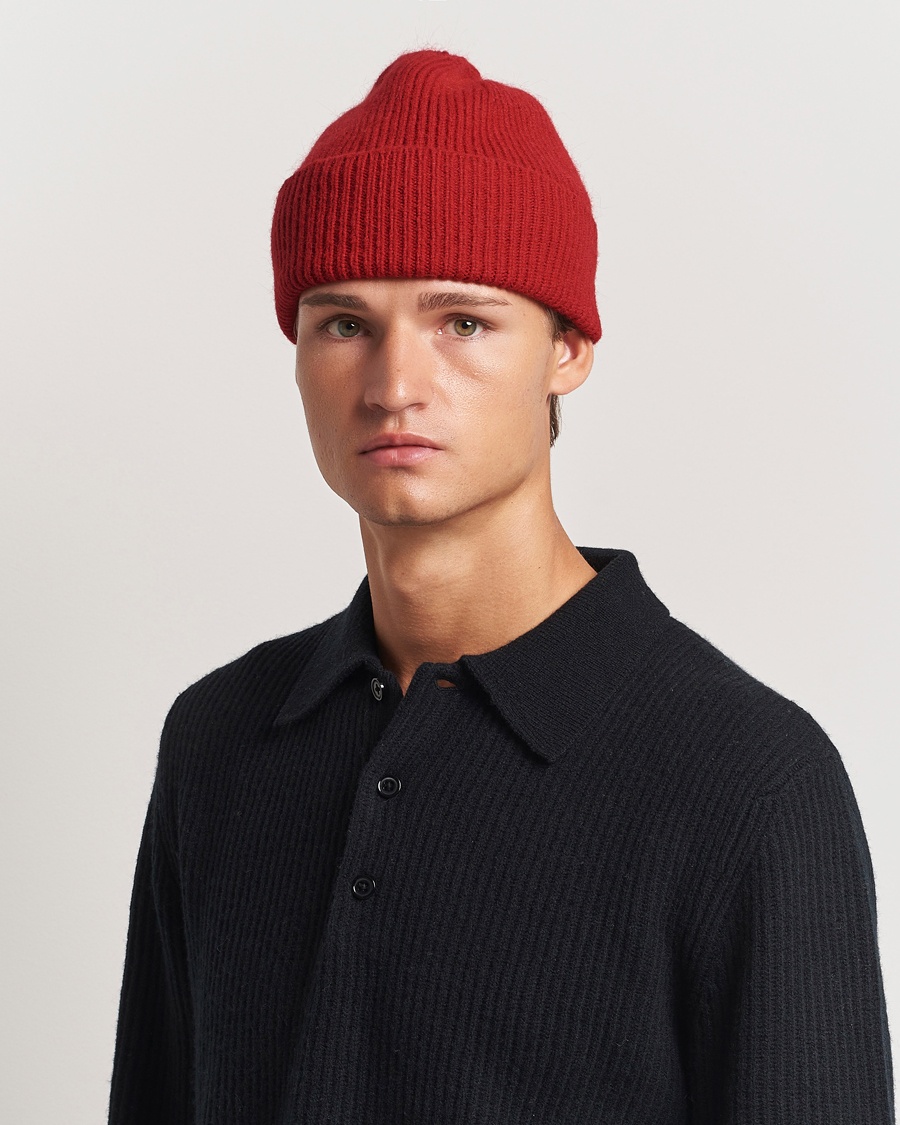 Herren | Mützen | Le Bonnet | Lambswool/Caregora Beanie Framboise