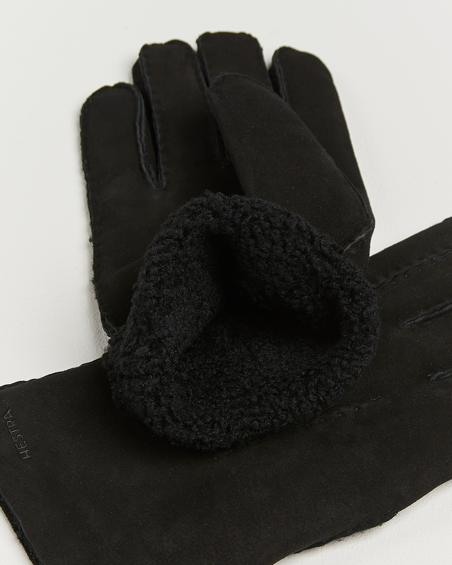 Herren | Handschuhe | Hestra | Bernard Lambskin Suede Glove Black