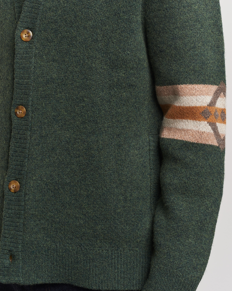 Herren | Pullover | Pendleton | Nehalem Lambswool Cardigan Forest Green
