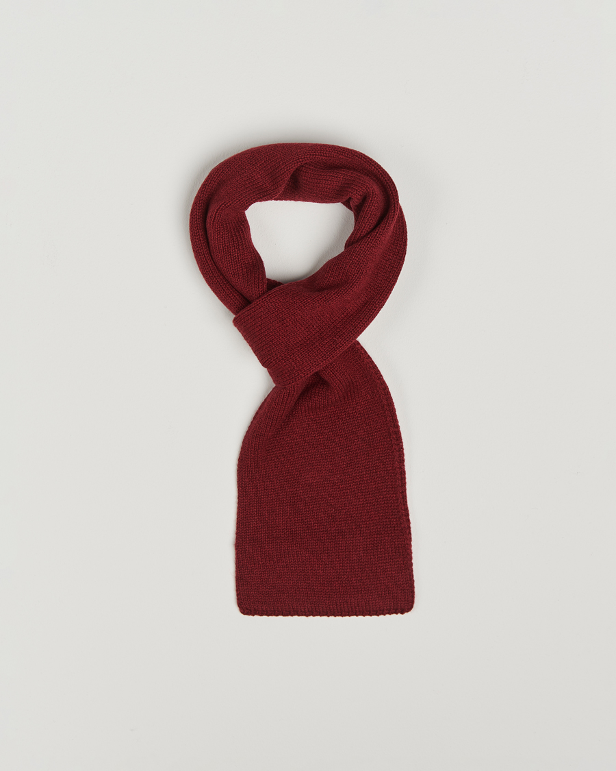 Herren | Piacenza Cashmere Short Loop Cashmere Scarf Burgundy | Piacenza Cashmere | Short Loop Cashmere Scarf Burgundy