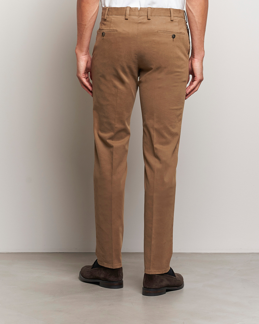 Herren | Hosen | PT01 | Slim Fit Pleated Cotton Trousers Brown