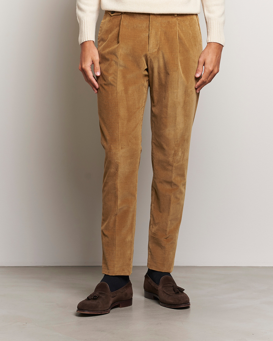 Herren | Hosen | PT01 | Slim Fit Corduroy Trousers Brown