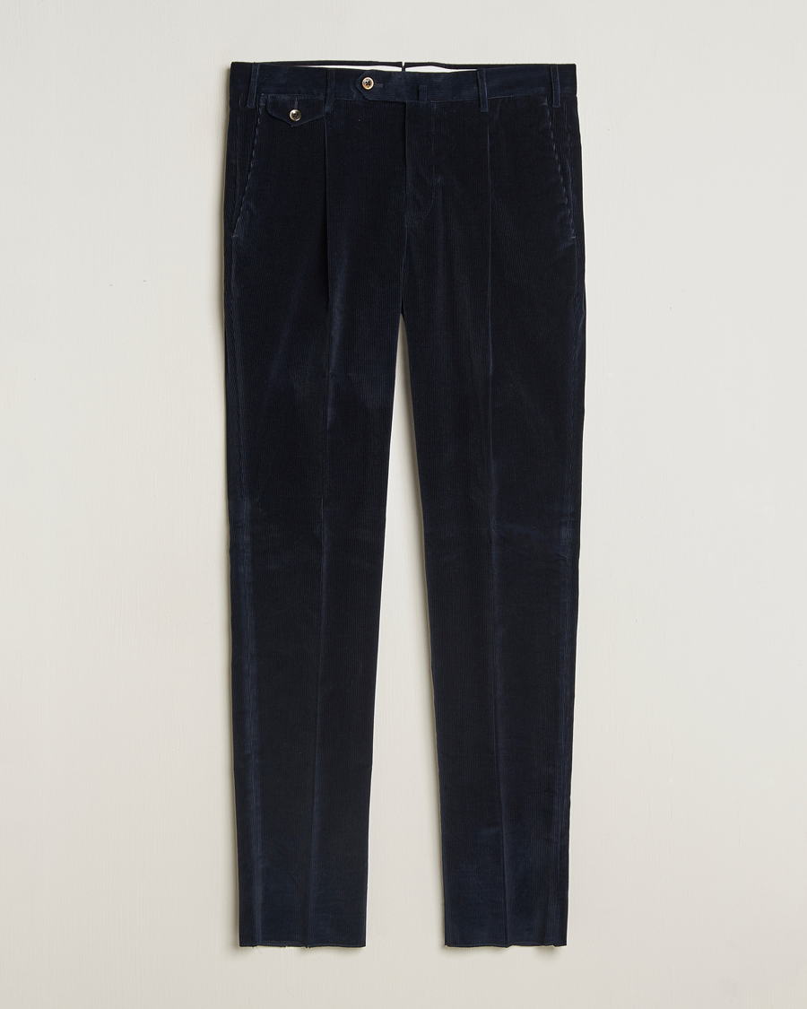 Herren | Hosen | PT01 | Slim Fit Corduroy Trousers Navy