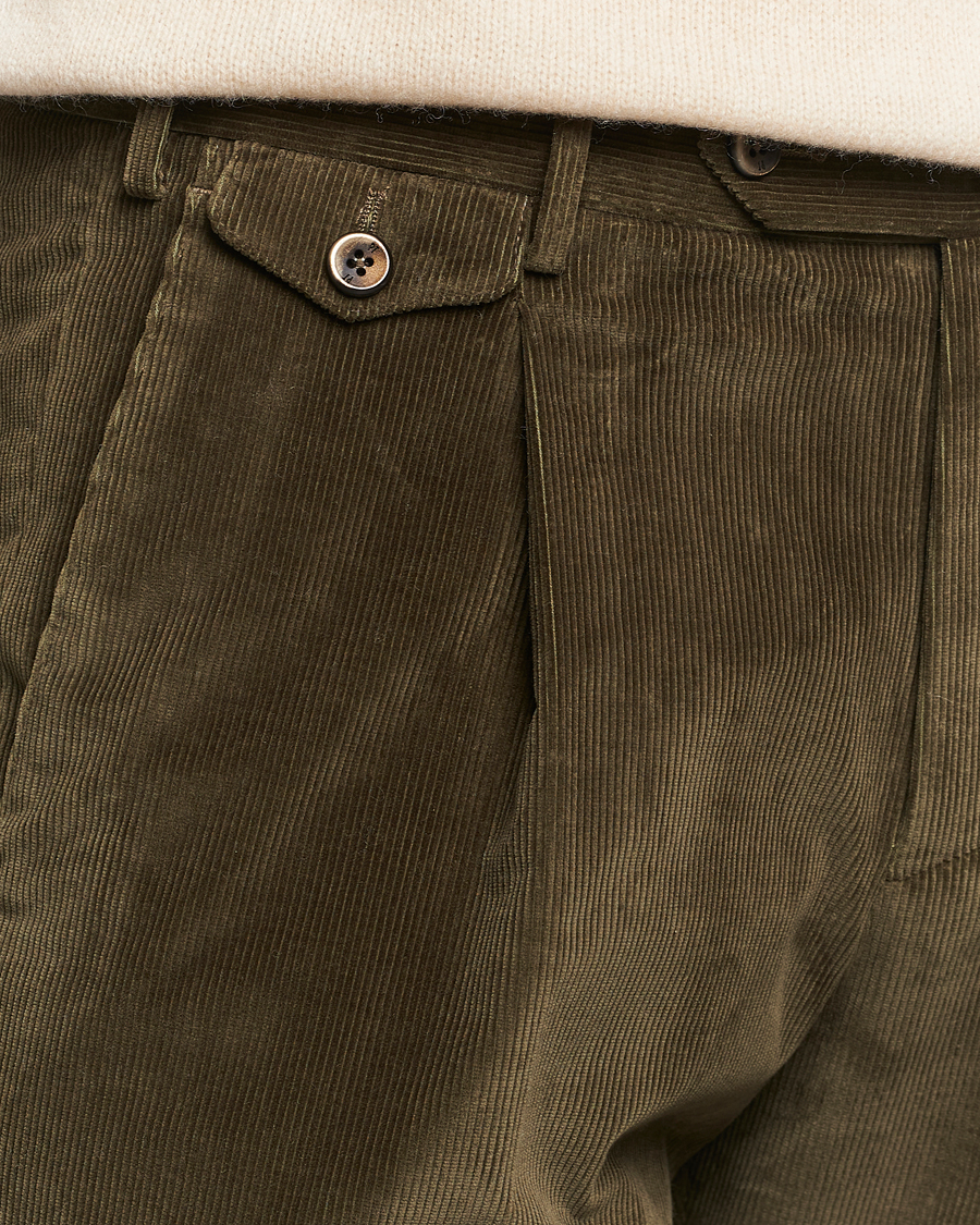 Herren | Hosen | PT01 | Slim Fit Corduroy Trousers Dark Green