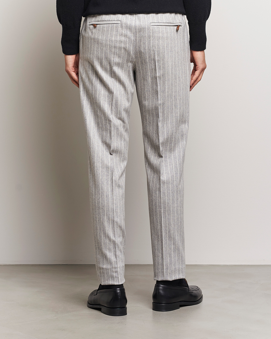 Herren | Hosen | PT01 | Slim Fit Wool/Cashmere Drawstring Trousers Light Grey