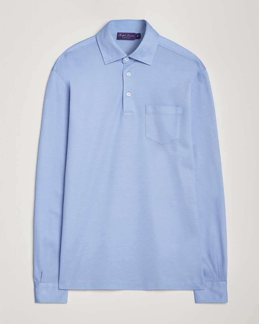 Herren | Pullover | Ralph Lauren Purple Label | Long Sleeve Polo Light Blue