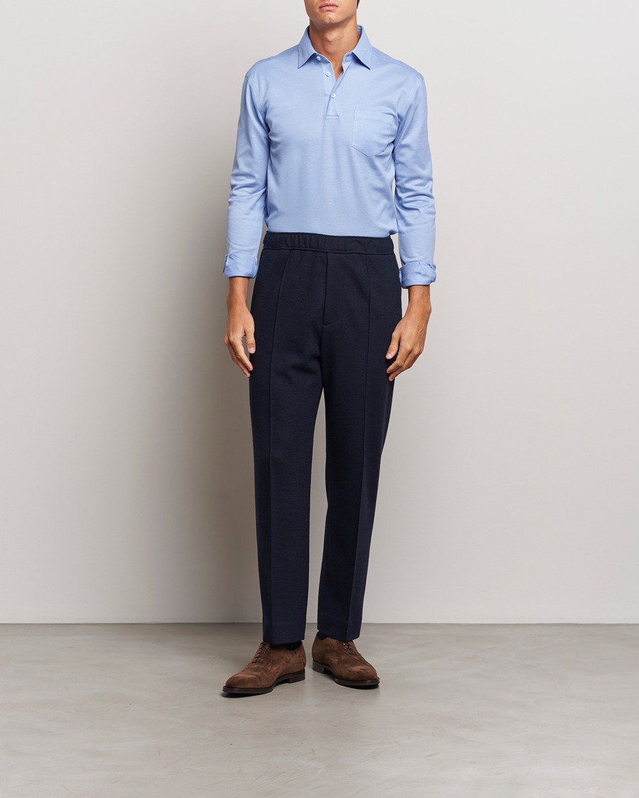 Herren | Pullover | Ralph Lauren Purple Label | Long Sleeve Polo Light Blue