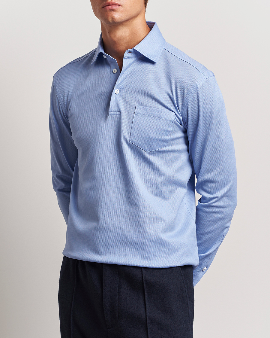 Herren | Pullover | Ralph Lauren Purple Label | Long Sleeve Polo Light Blue