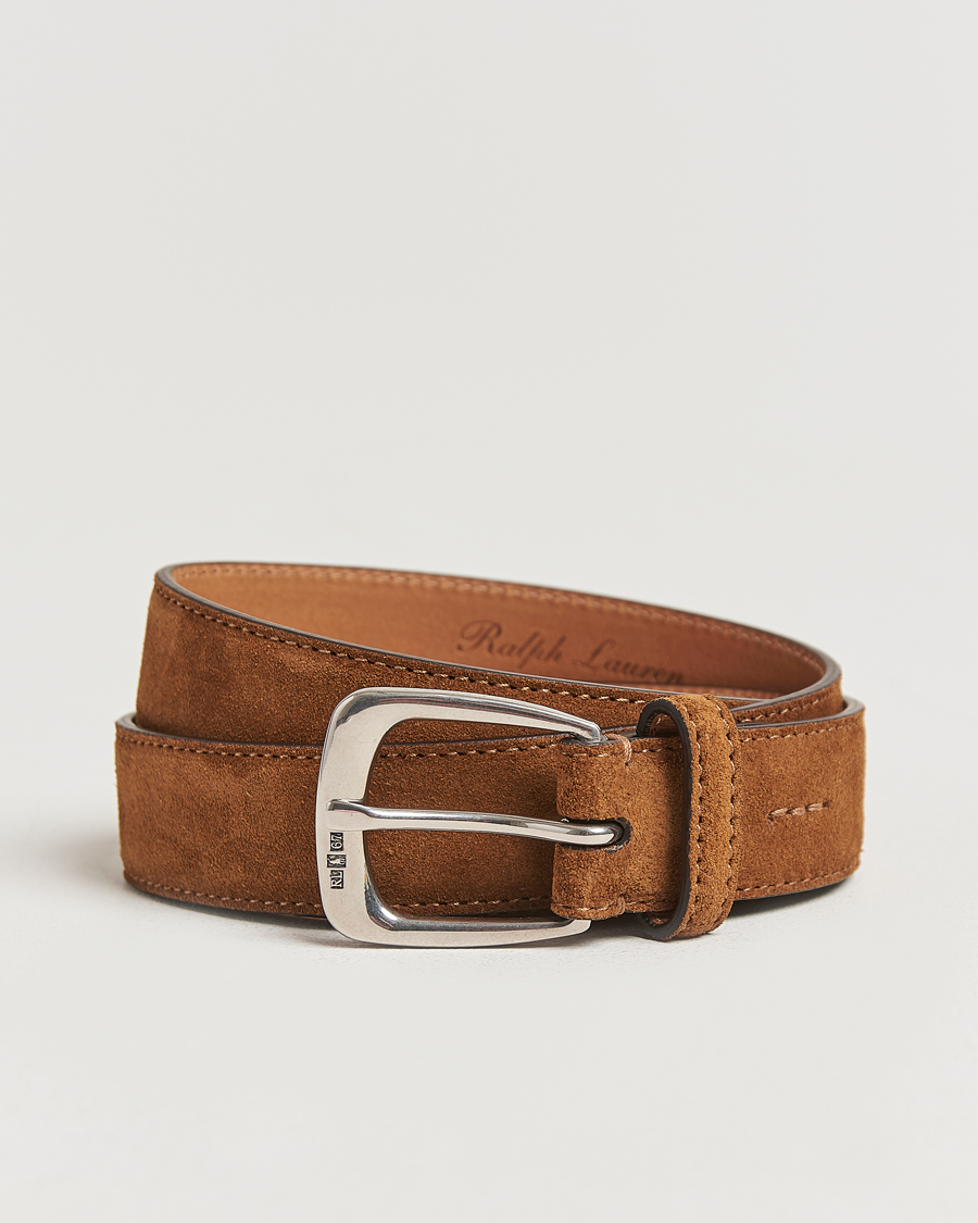 Herren | Ralph Lauren Purple Label Western Belt Brown Suede | Ralph Lauren Purple Label | Western Belt Brown Suede