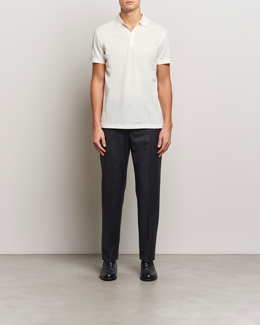 Herren | Poloshirts | Ralph Lauren Purple Label | Monogram Logo Polo Off White