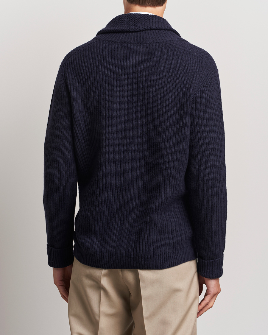 Herren | Pullover | Ralph Lauren Purple Label | Cashmere Shawl Cardigan Navy