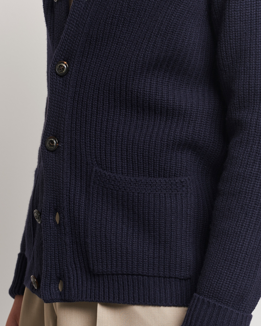 Herren | Pullover | Ralph Lauren Purple Label | Cashmere Shawl Cardigan Navy