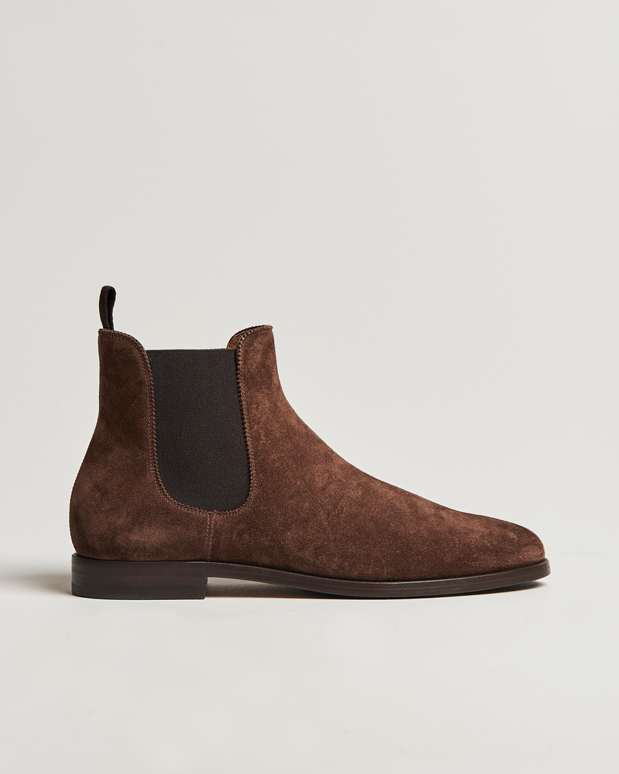 Herren | Ralph Lauren Purple Label Chelsea Boots Dark Brown Suede | Ralph Lauren Purple Label | Chelsea Boots Dark Brown Suede