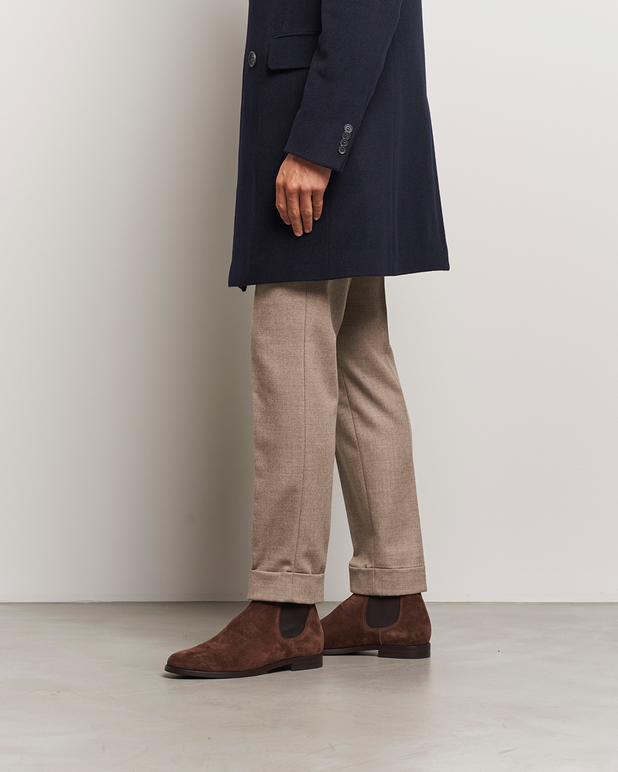 Herren | Ralph Lauren Purple Label Chelsea Boots Dark Brown Suede | Ralph Lauren Purple Label | Chelsea Boots Dark Brown Suede