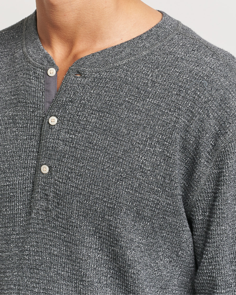Herren | Pullover | RRL | Long Sleeve Henley Charcoal Heather