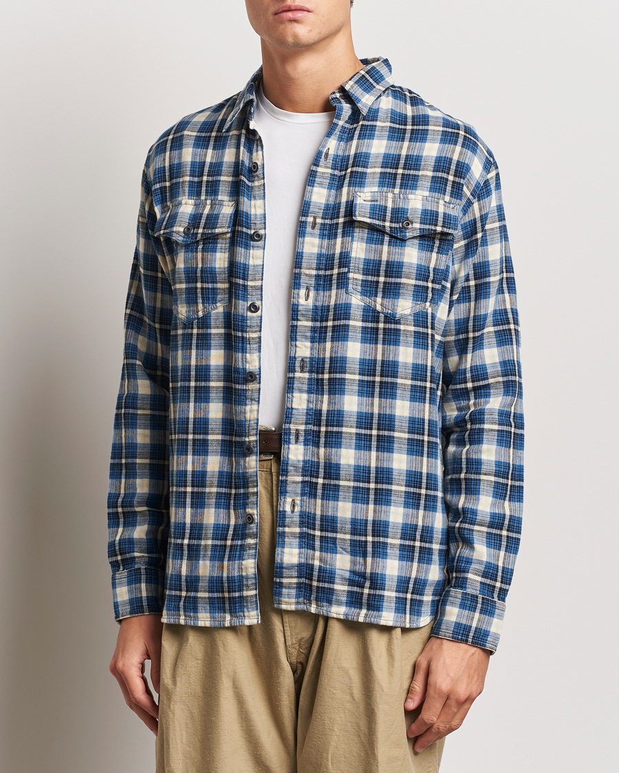 Herren | Hemden | RRL | Herc Flannel Shirt Blue Check