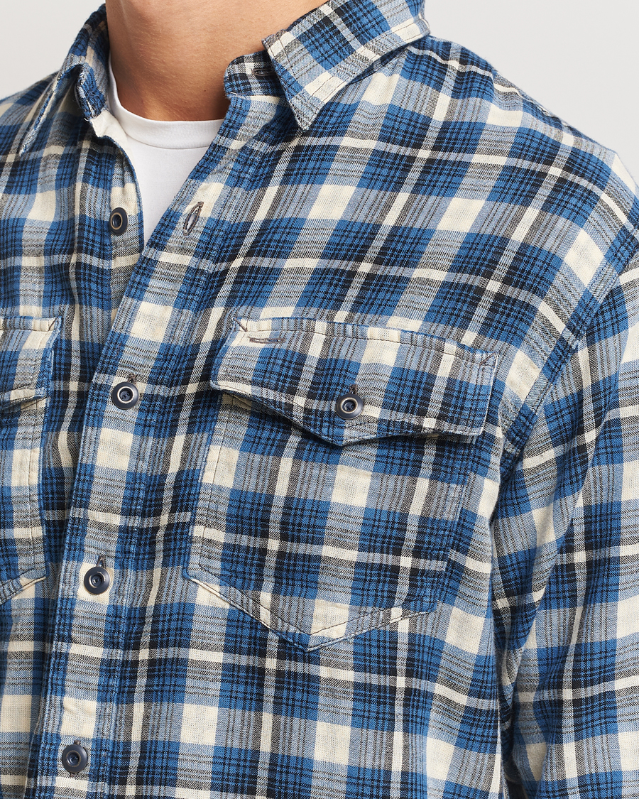 Herren | Hemden | RRL | Herc Flannel Shirt Blue Check