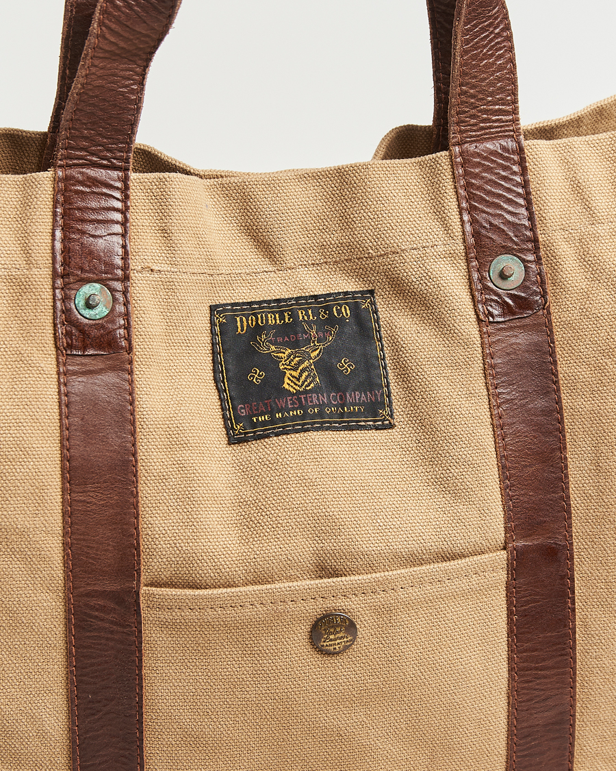 Herren | RRL Harley Canvas Tote Bag Khaki | RRL | Harley Canvas Tote Bag Khaki