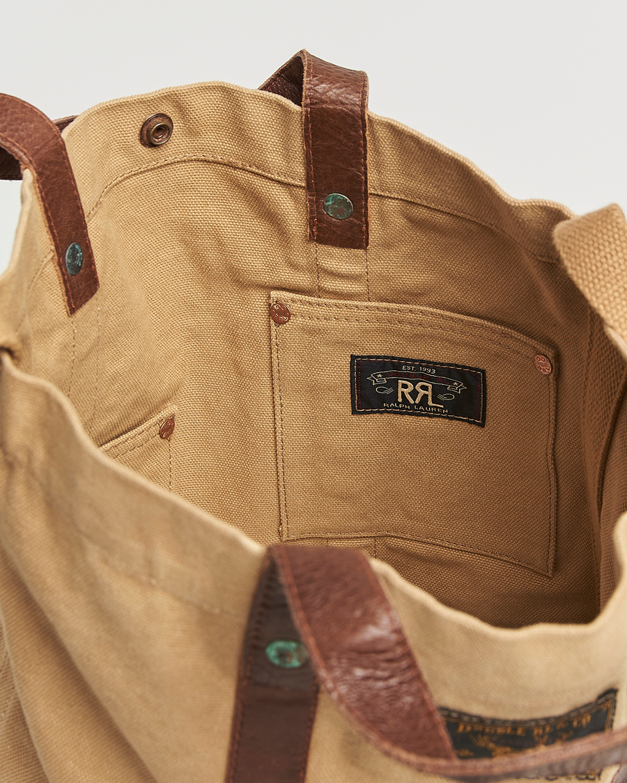 Herren | RRL Harley Canvas Tote Bag Khaki | RRL | Harley Canvas Tote Bag Khaki