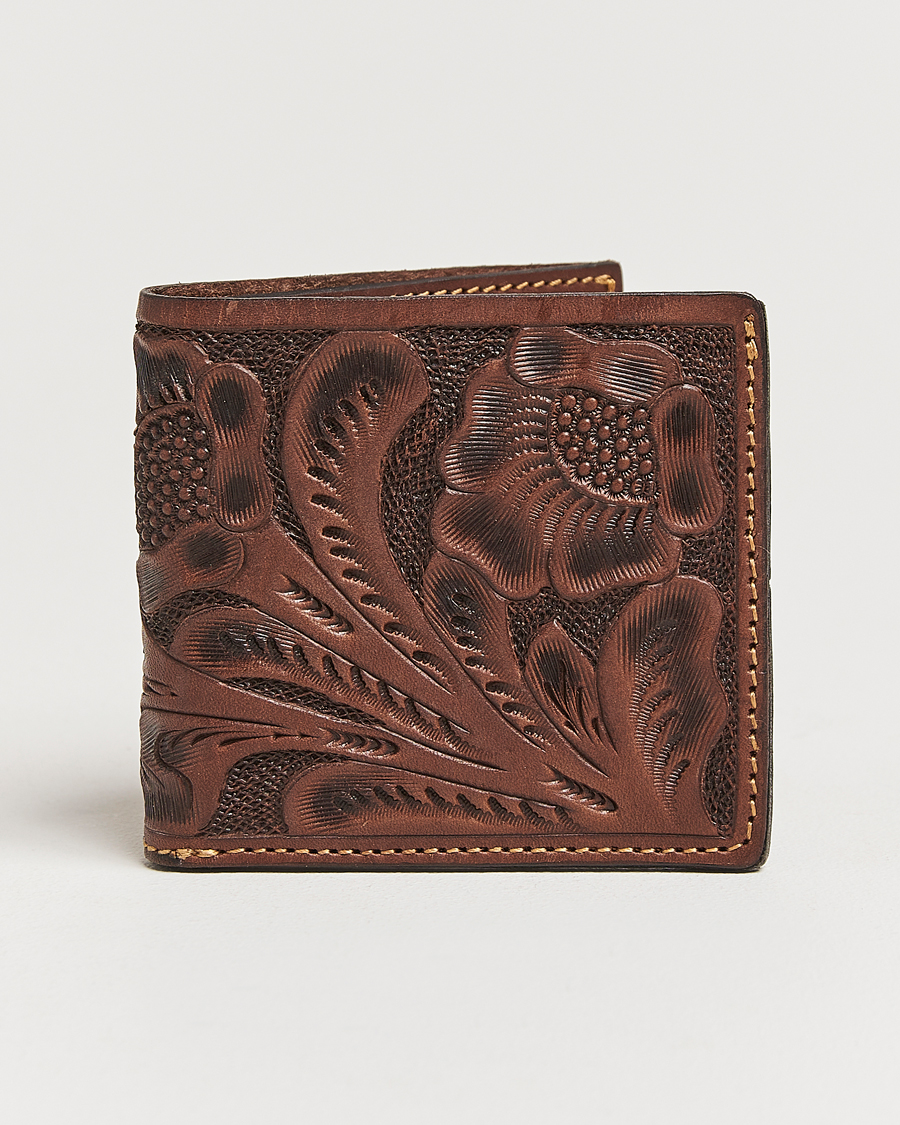 Herren | RRL Embossed Billfold Wallet Brown | RRL | Embossed Billfold Wallet Brown