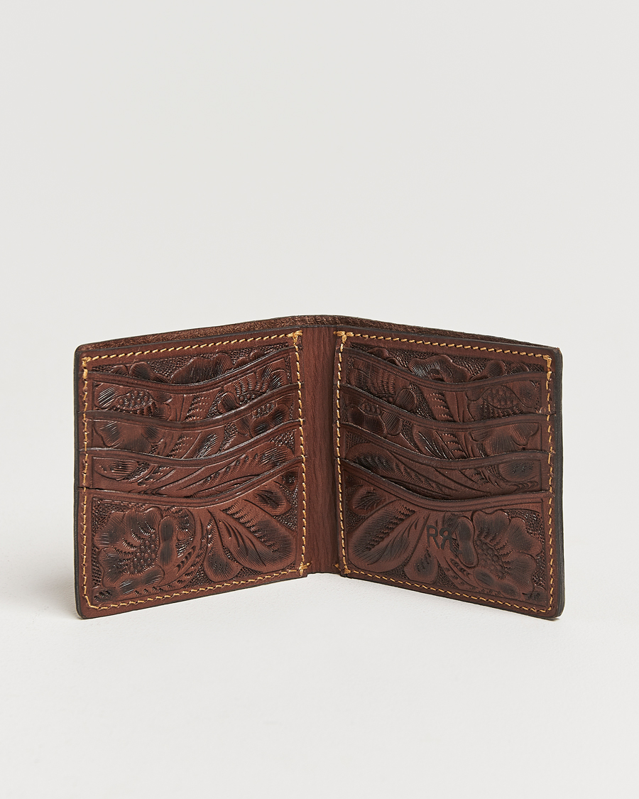 Herren | RRL Embossed Billfold Wallet Brown | RRL | Embossed Billfold Wallet Brown