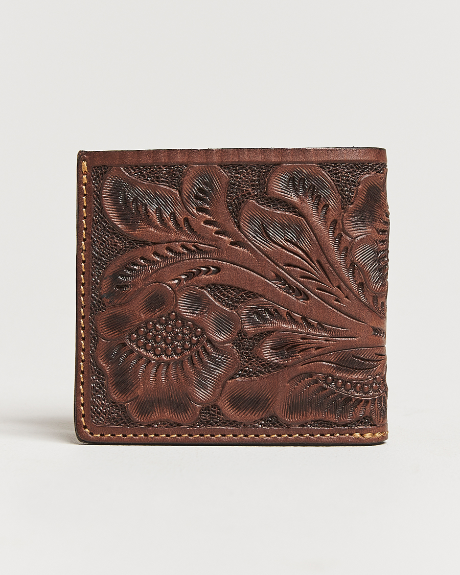 Herren | RRL Embossed Billfold Wallet Brown | RRL | Embossed Billfold Wallet Brown
