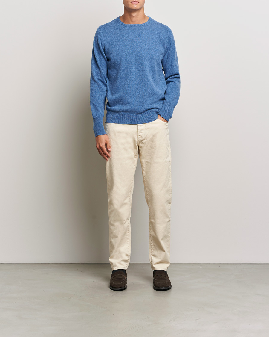 Herren | Pullover | William Lockie | Rob Lambswool Crewneck Jeans