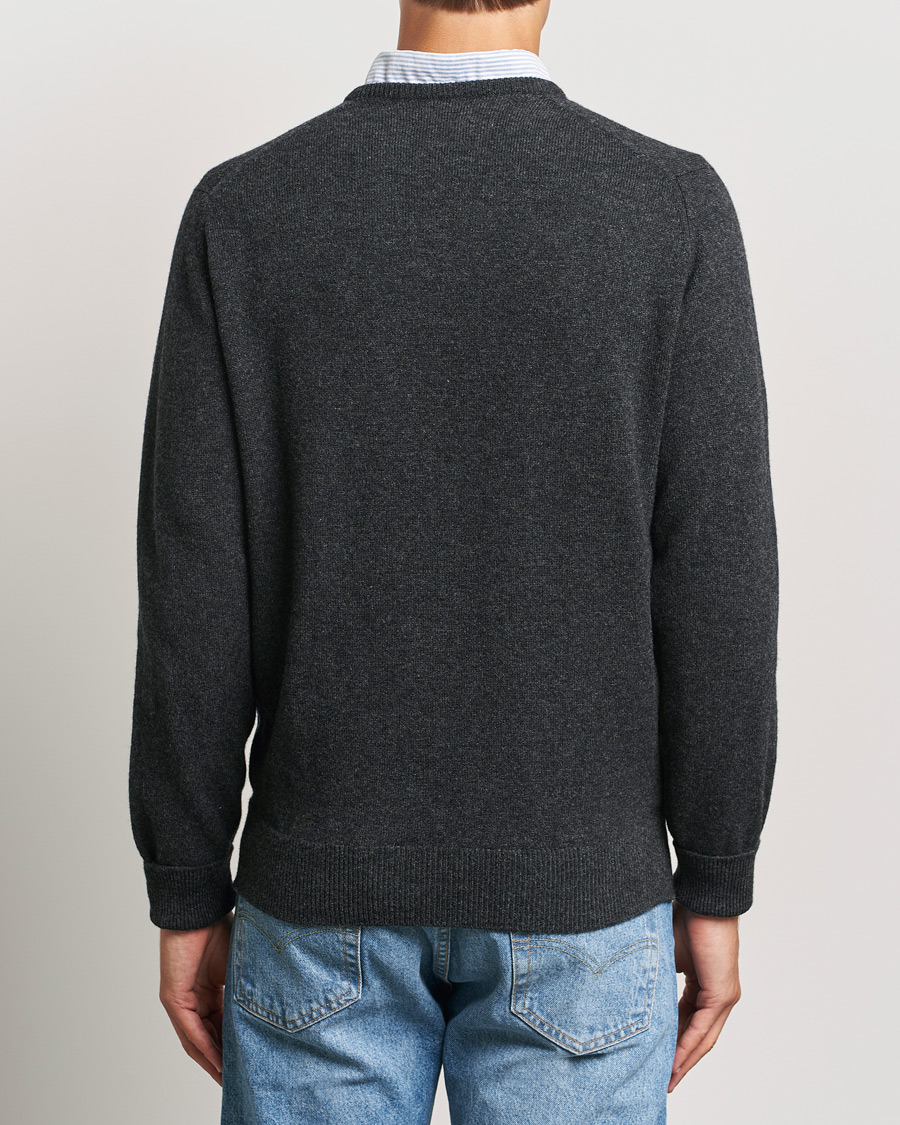 Herren | Pullover | William Lockie | Rob Lambswool V-Neck Charcoal