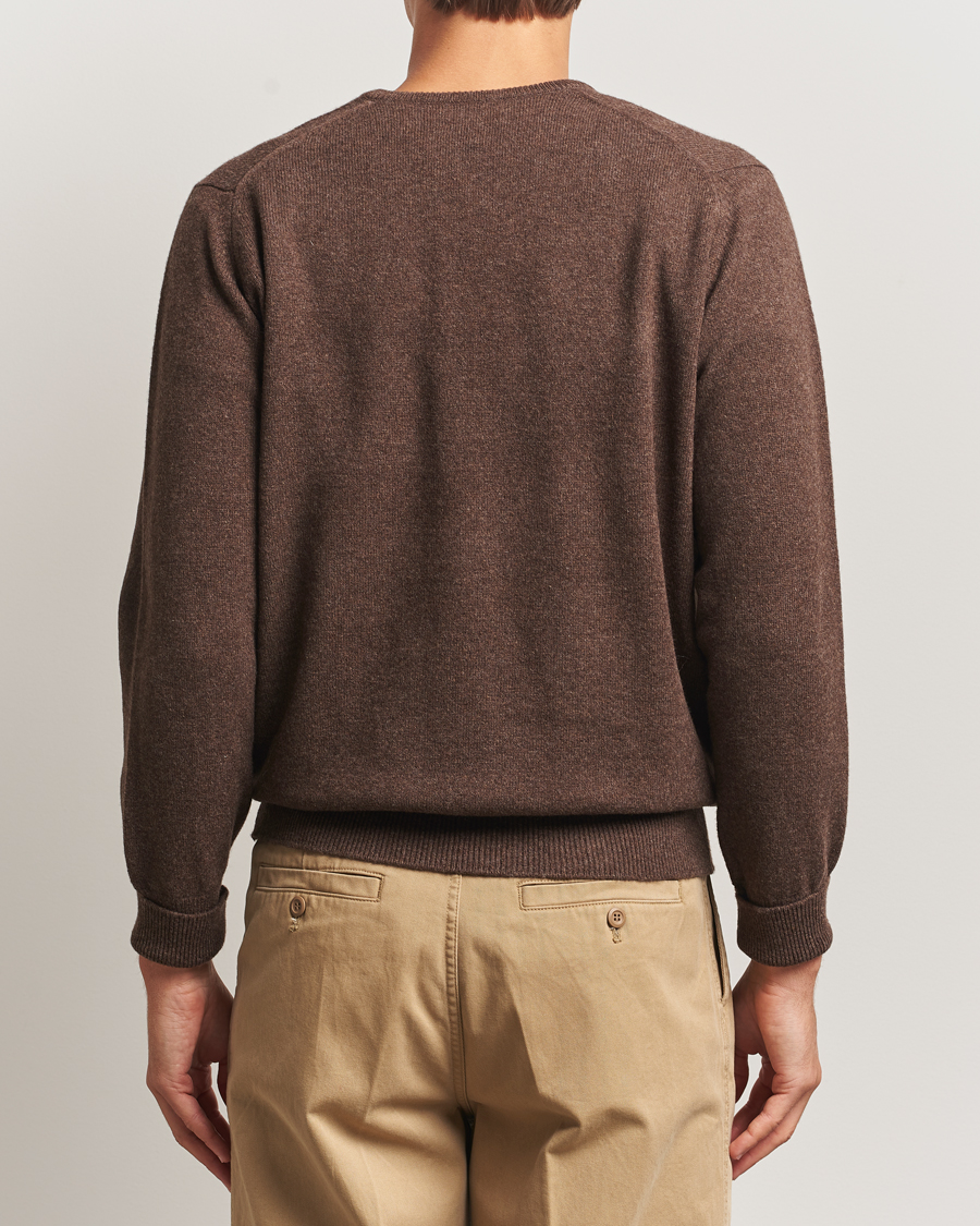 Herren | Pullover | William Lockie | Rob Lambswool V-Neck Mocha