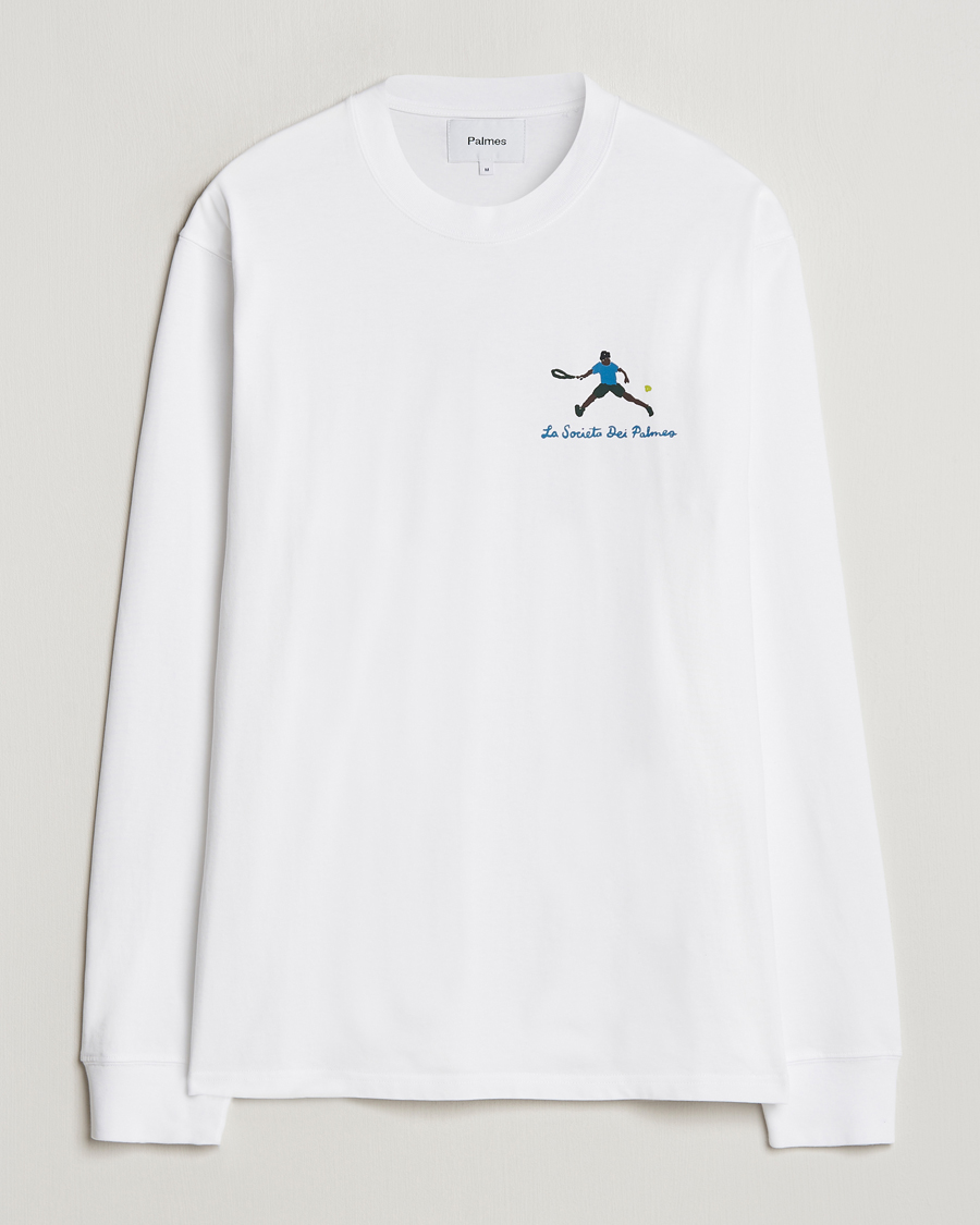 Herren | T-Shirts | Palmes | Societa Long Sleeve T-Shirt White