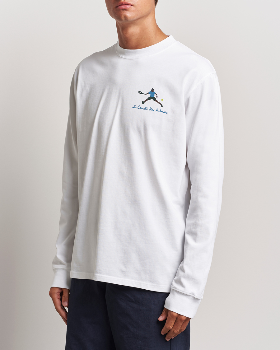 Herren | T-Shirts | Palmes | Societa Long Sleeve T-Shirt White