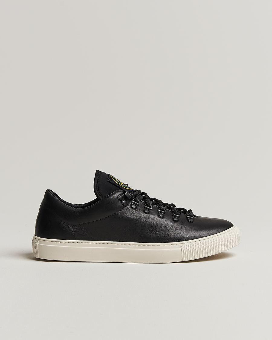 Herren | Stone Island Leather Snekers Black | Stone Island | Leather Snekers Black