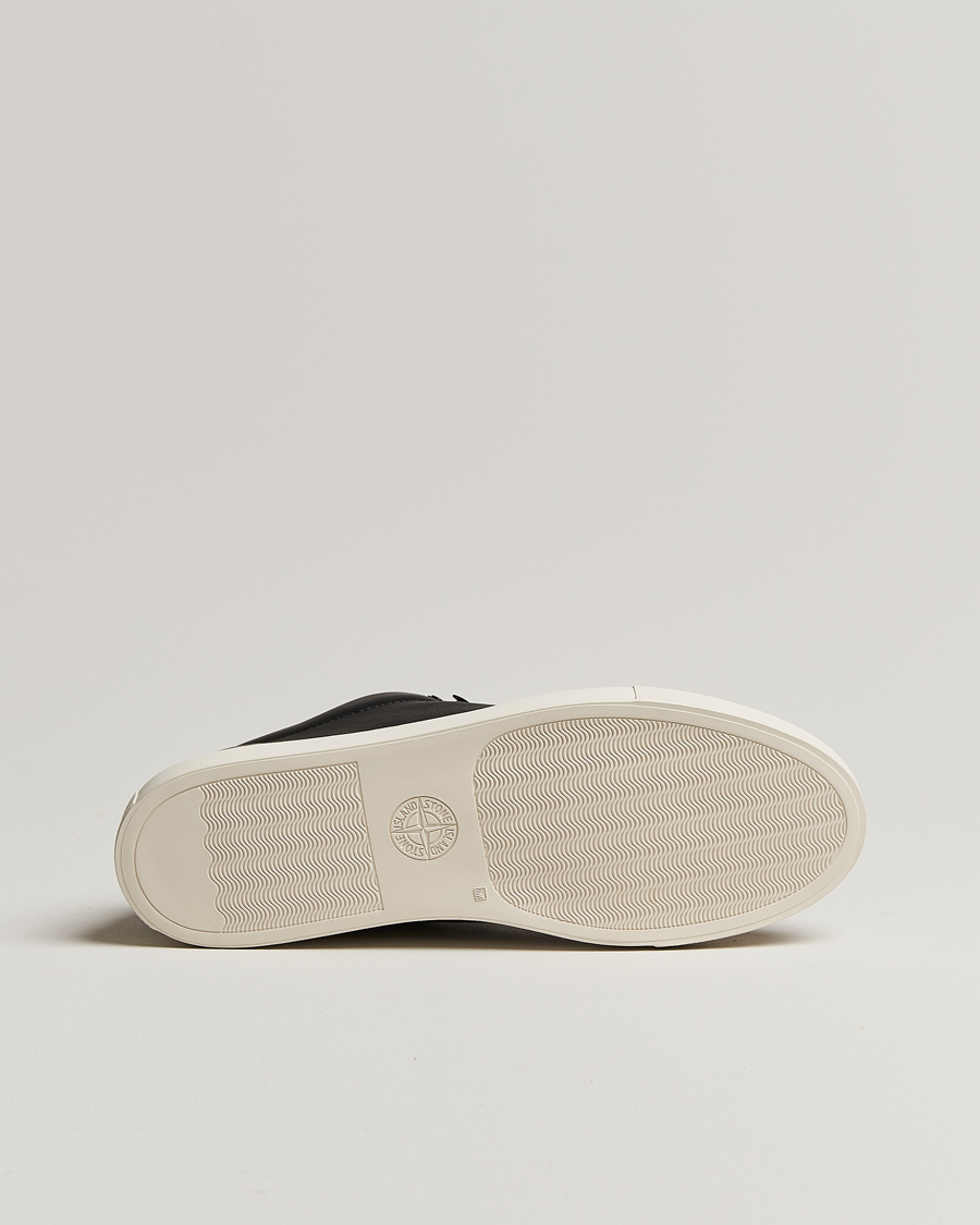 Herren | Stone Island Leather Snekers Black | Stone Island | Leather Snekers Black