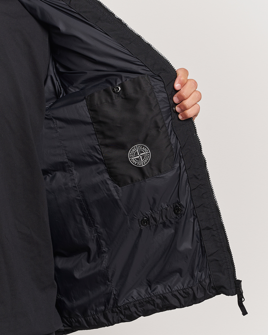 Herren | Jacken | Stone Island | Garment Dyed Recycled Nylon Down Hooded Jacket Black