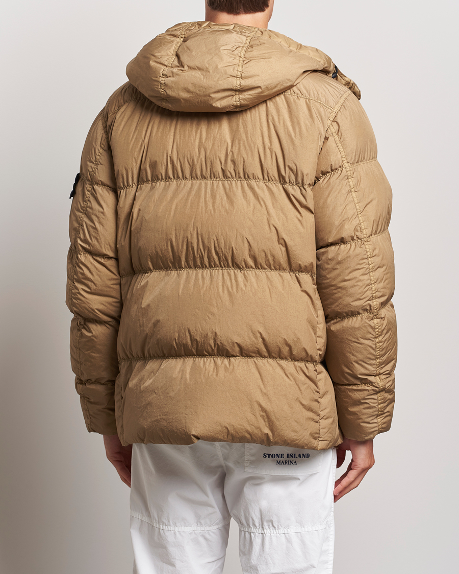 Herren | Jacken | Stone Island | Garment Dyed Recycled Nylon Down Hooded Jacket Biscuit