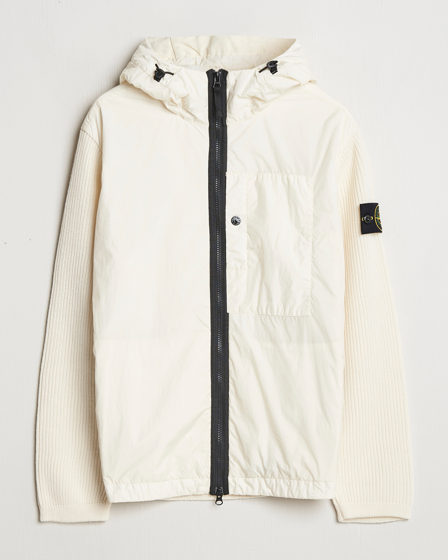 Herren | Jacken | Stone Island | Crinkle Reps Hybrid Wool Jacket Natural