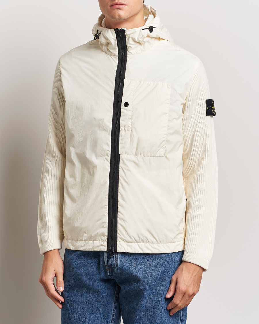 Herren | Jacken | Stone Island | Crinkle Reps Hybrid Wool Jacket Natural