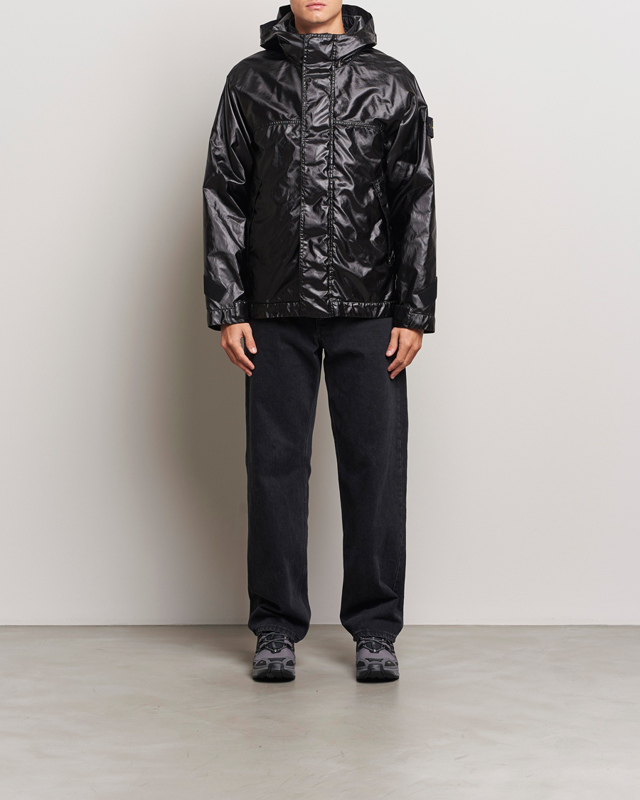 Herren | Jacken | Stone Island | Glass Cover-TC Garment Dyed Detach Vest Jacket Black