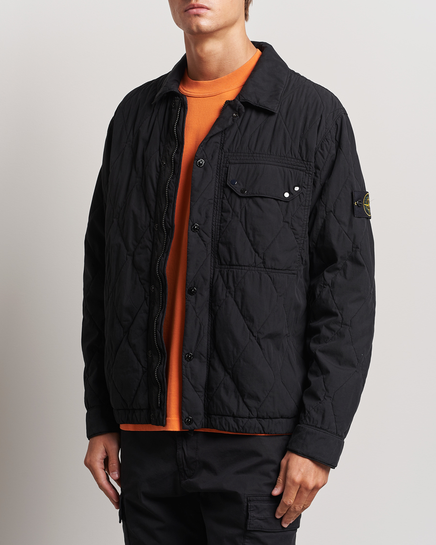 Herren | Jacken | Stone Island | 50 Fili Quilted-TC Garment Dyed Jacket Black