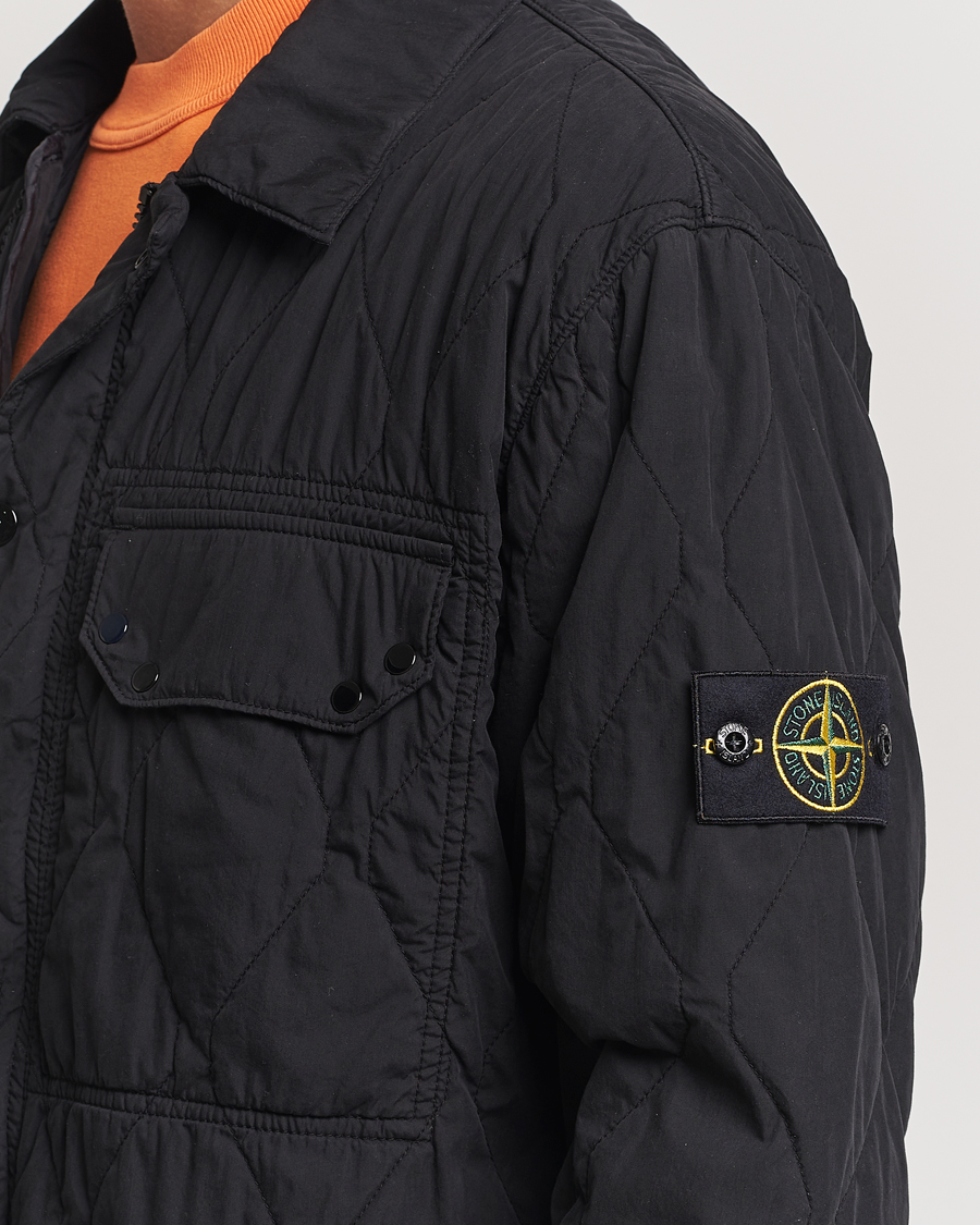 Herren | Jacken | Stone Island | 50 Fili Quilted-TC Garment Dyed Jacket Black