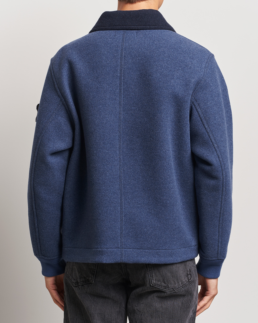 Herren | Jacken | Stone Island | Panno Speciale Wool Nylon Jacket Royal Blue